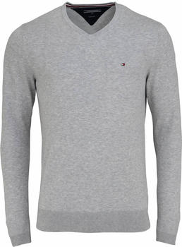 Tommy Hilfiger V-Neck Cotton Blend Sweatshirt silber (MW0MW04979-501)