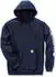 ne navy (K288-472): Carhartt Midweight Hooded Logo Sweatshirt (K288)