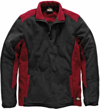 Dickies Two Tone Micro Fleece-Pullover schwarz/rot