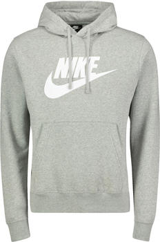 Nike Club Fleece Graphic Pullover Hoodie (BV2973) dark grey heather/matte silver/white