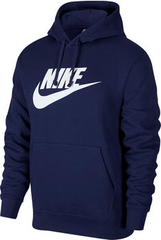 Nike Club Fleece Graphic Pullover Hoodie (BV2973) midnight navy/midnight navy/white