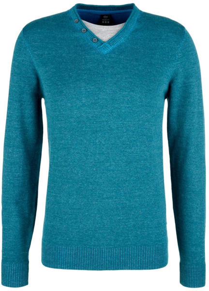 S.Oliver Knitted jumper with a layered effect turquoise (28.912.61.6882)