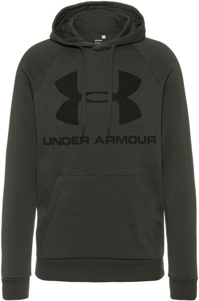 Under Armour Men's Rival Fleece Sportstyle Logo Hoodie (1345628-310) Baroque Green/Black