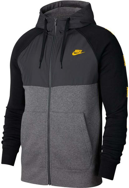 Nike Full-Zip Hoodie charcoal heathr/university gold (CJ4415-071)