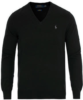 Ralph Lauren Pima Cotton V-Neck Pullover black