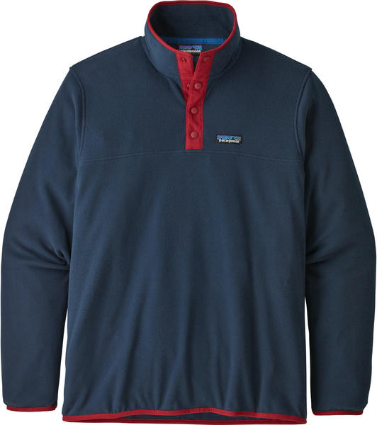 Patagonia Men's Micro D Snap-T Fleece Pullover new navy w/classic red