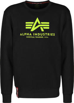 Alpha Industries Basic Sweater black/neon yellow (178302-478)