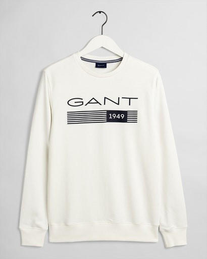 GANT 13 Stripes Rundhals-Sweatshirt (2006027-113) eggshell