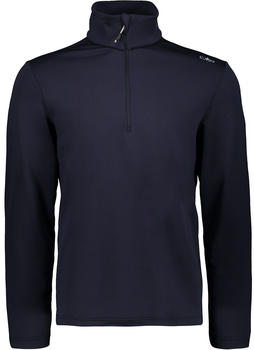 CMP Men's Sweatshirt made from Stretch-Performance fleece in plain hues (3E15747) black blue