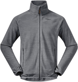 Bergans Hareid Fleece Jacket Nohood aluminium melange/solid dark grey