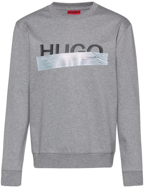 Hugo Sweatshirt aus Interlock-Baumwolle mit Logo der neuen Saison (50436126) silber