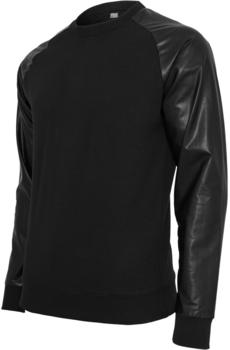 Urban Classics Sweatshirt Raglan Leather Imitation black (TB845BLKBLK)