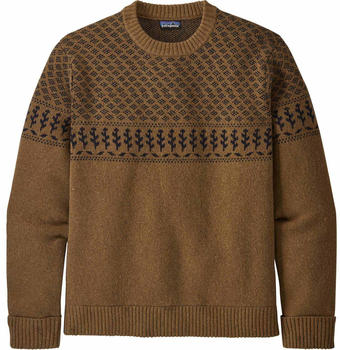 Patagonia Men's Recycled Wool Sweater farm blend: mulch brown
