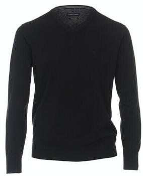 CASAMODA Pullover Mit V-ausschnitt Unifarben 004430 black