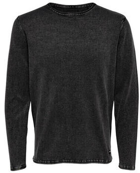 Only & Sons Onsgarson Life 12 Wash Crew Knit Noos (22006806) black