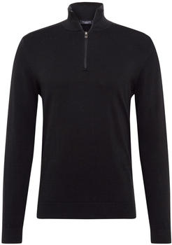 Selected Half Zip Knitted Cardigan (16074687) black
