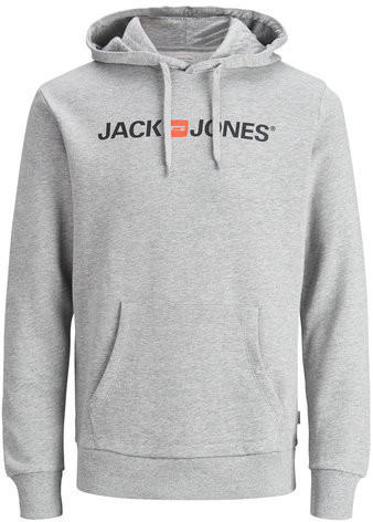 Jack & Jones Logo Hoodie (12137054) light grey melange