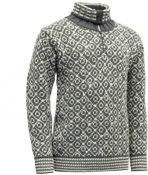 Devold Svalbard Sweater Zip Neck (TC 396 410 A 435A) turbulence/offwhite