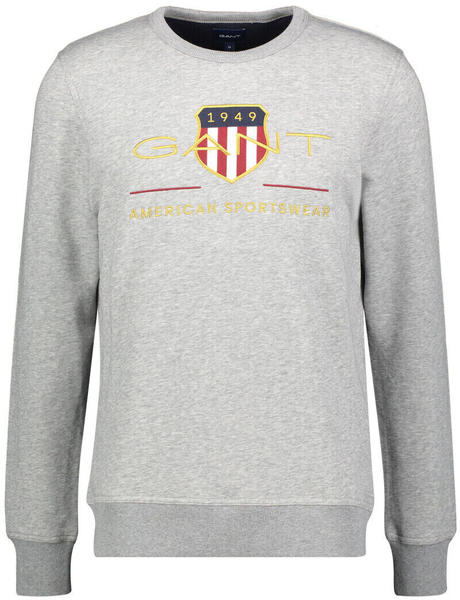 GANT Archive Shield C-Neck Sweatshirt (2046071) grey melange