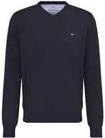 FYNCH-HATTON Strickpullover "FYNCH-HATTON Pullover mit V-Kragen" aus Baumwolle, mit