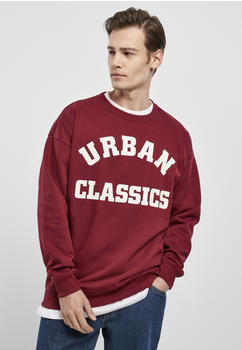 Urban Classics College Print Crew Darkblue (TB3815-00606-0042) burgundy