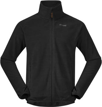 Bergans Hareid Fleece Jacket Nohood black melange/solid charcoal