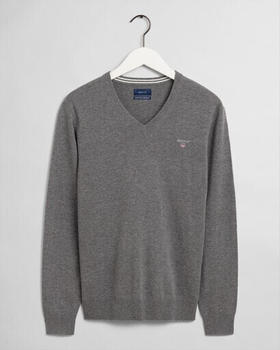 GANT Lambswool-pullover Mit V-ausschnitt (86212-92) dark grey melange