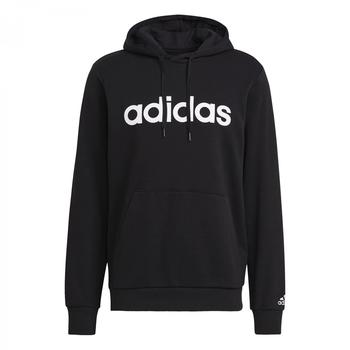Adidas Essentials French Terry Linear Logo Hoodie Black / White (GK9064)