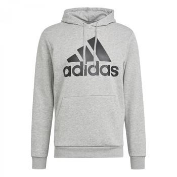 Adidas Essentials Fleece Big Logo Hoodie (GK9577) medium grey heather/black