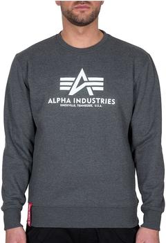 Alpha Industries Basic Sweater charcoal heather/white (178302-597)