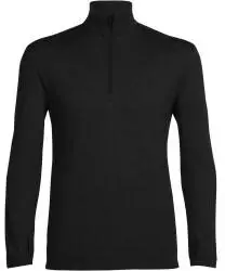 Icebreaker Men's Merino Original Long Sleeve Half Zip Top (100871) black