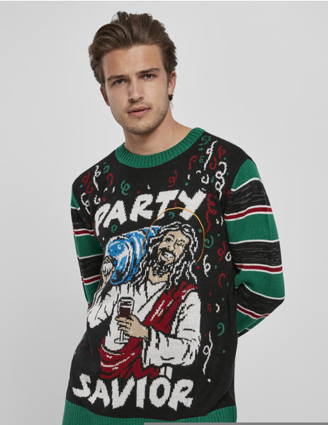 Urban Classics Savior Christmas Sweater (TB3837-02739-0042) black/x-masgreen