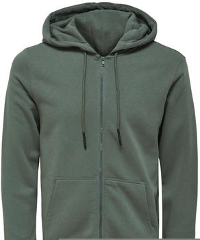 Only & Sons Onsceres Life Zip Thr. Hoodie Sweat Noos (22018684) castor gray