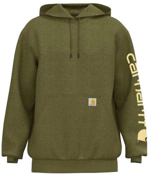 Carhartt Midweight Hooded Logo Sweatshirt (K288) true olive heather
