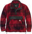 Carhartt Relaxed Fit Fleece Pullover oxblood plaid