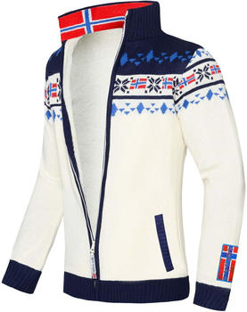 Nebulus Norweger Strickjacke Canadian Herren weiß/navy
