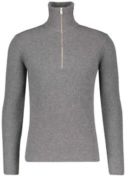 Marc O'Polo Jumper in a zip neck style in an elegant cotton/new wool blend (M30505560296) nordic grey melange