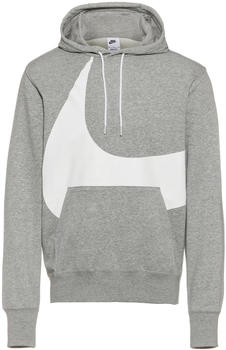 Nike Sportswear Swoosh Men's Semi-Brushed Back Pullover Hoodie (DH1027) dark grey heather/white