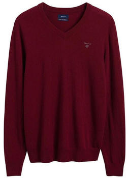 GANT Extra Fine Lambswool V-Neck Sweater (8010520) cabernet red