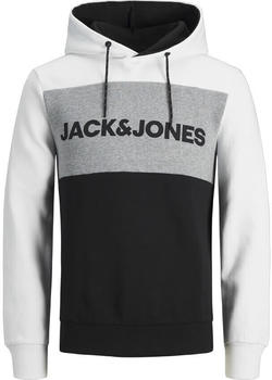 Jack & Jones Colour Block Logo Hoodie (12172344) white/grey