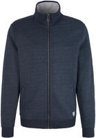 TOM TAILOR Sweatjacke mit halsw&auml;rmendem Stehkragen