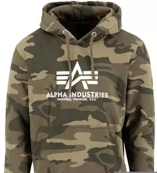 Alpha Industries Basic camo Hoodie camo olive (178312C-239)