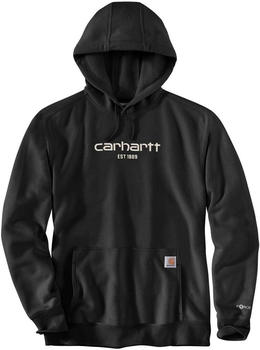 Carhartt Men's Lightweight Logo Relaxed Fit Graphic Hoodie black