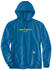 Carhartt Men's Lightweight Logo Relaxed Fit Graphic Hoodie marine blue