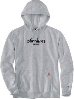 Carhartt Men's Lightweight Logo Relaxed Fit Graphic Hoodie asphalt