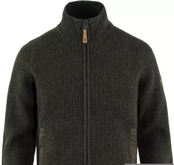 Fjällräven Övik Zip Cardigan Knit Men dark olive