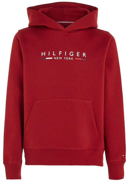 Tommy Hilfiger Logo Flex Fleece Hoody (MW0MW29301) red