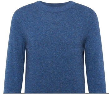 Marc O'Polo Rundhals-Pullover regular aus softem Bauwolle-Schurwolle-Mix (231514460504) tweed blue