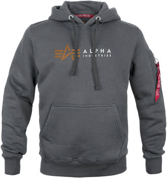 Alpha Industries Label Hoodie grey (118331-136)