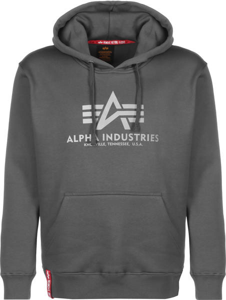 Alpha Industries Basic Reflective Print Hoodie greyblack (178312RP-613)